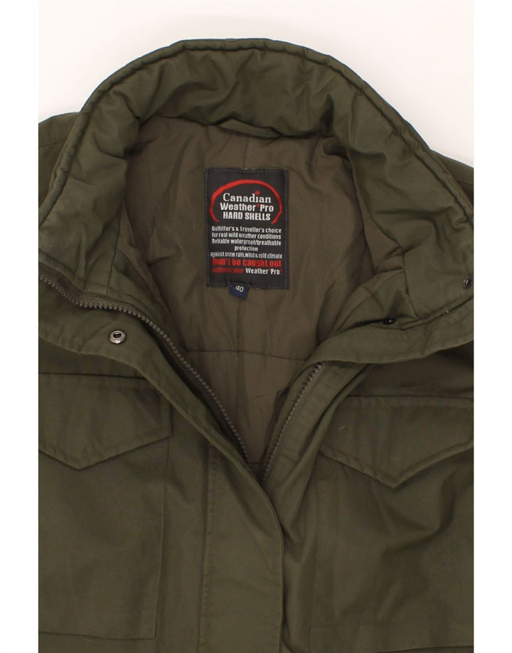 CANADIAN Womens Windbreaker Jacket EU 40 Medium Khaki Nylon Vintage Canadian and Second-Hand Canadian from Messina Hembry 