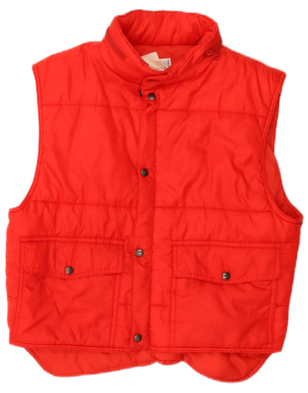 Emmanuel Schvili Boys Graphic Hooded Padded Gilet 11-12 Years Medium Red