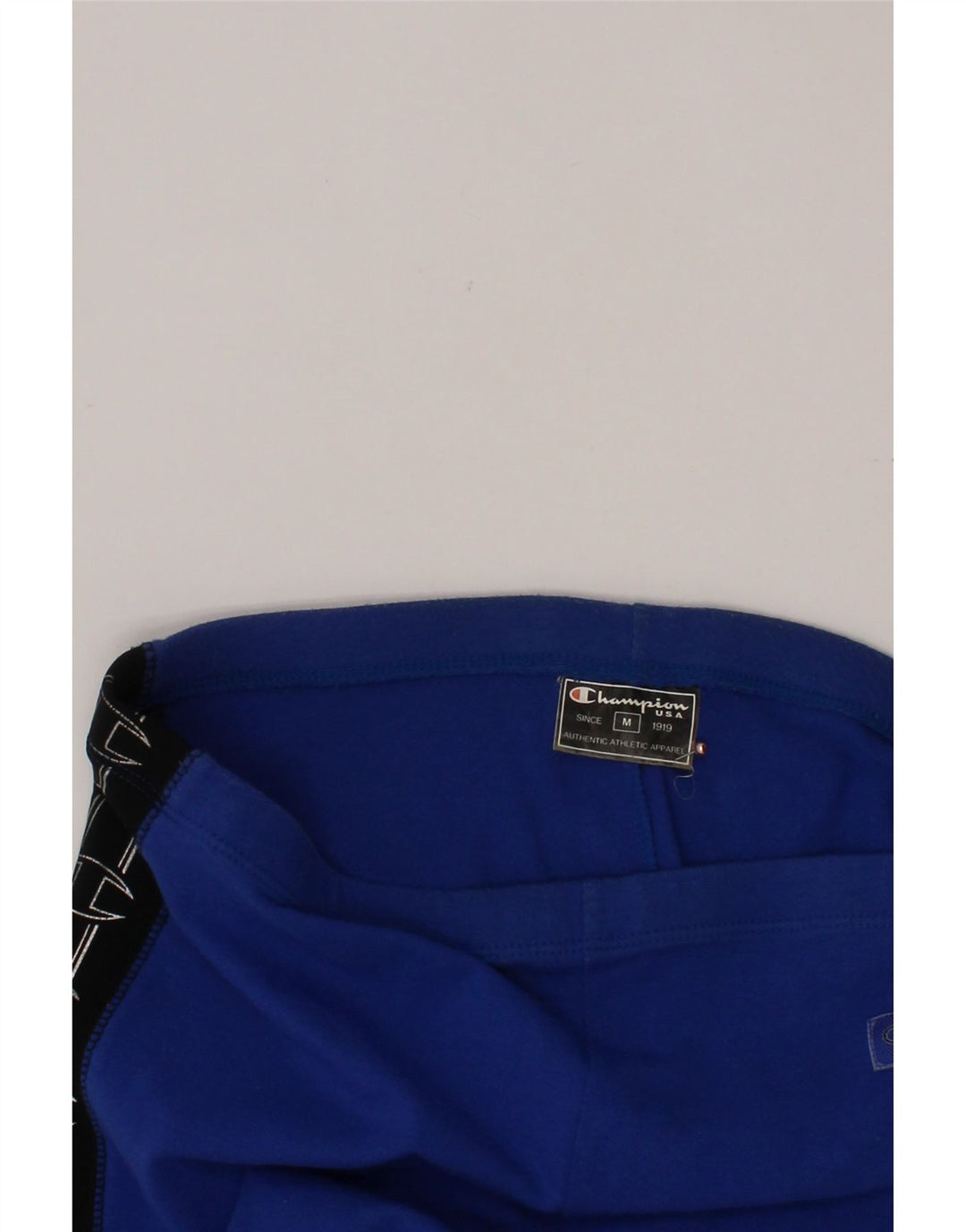 CHAMPION Boys Graphic Sport Shorts 9-10 Years Medium Blue Colourblock