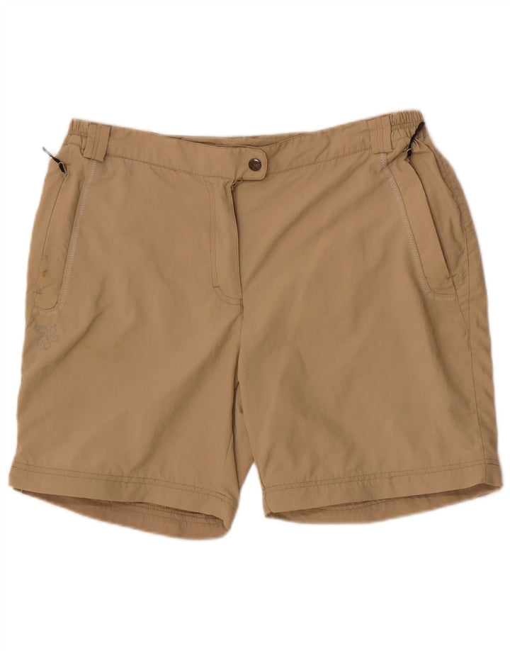 Brugi Womens Casual Shorts IT 50 XL W34 Beige Polyester