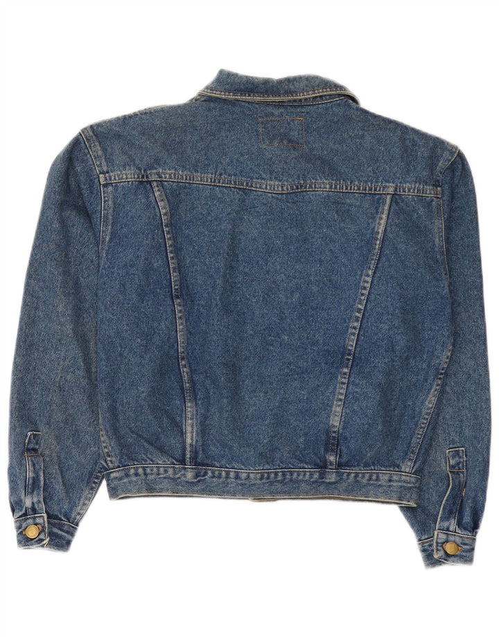 Vintage Womens Denim Jacket UK 14 Medium Blue Cotton