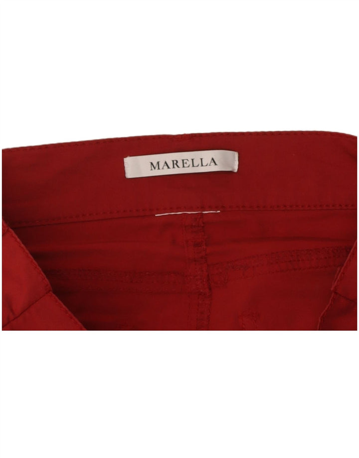 MARELLA Womens Bootcut Casual Trousers W28 L27 Red