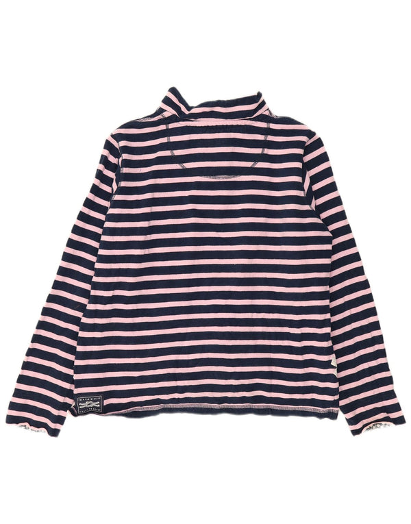 Crew Clothing Womens Sweatshirt Jumper UK 16 Large Navy Blue Striped