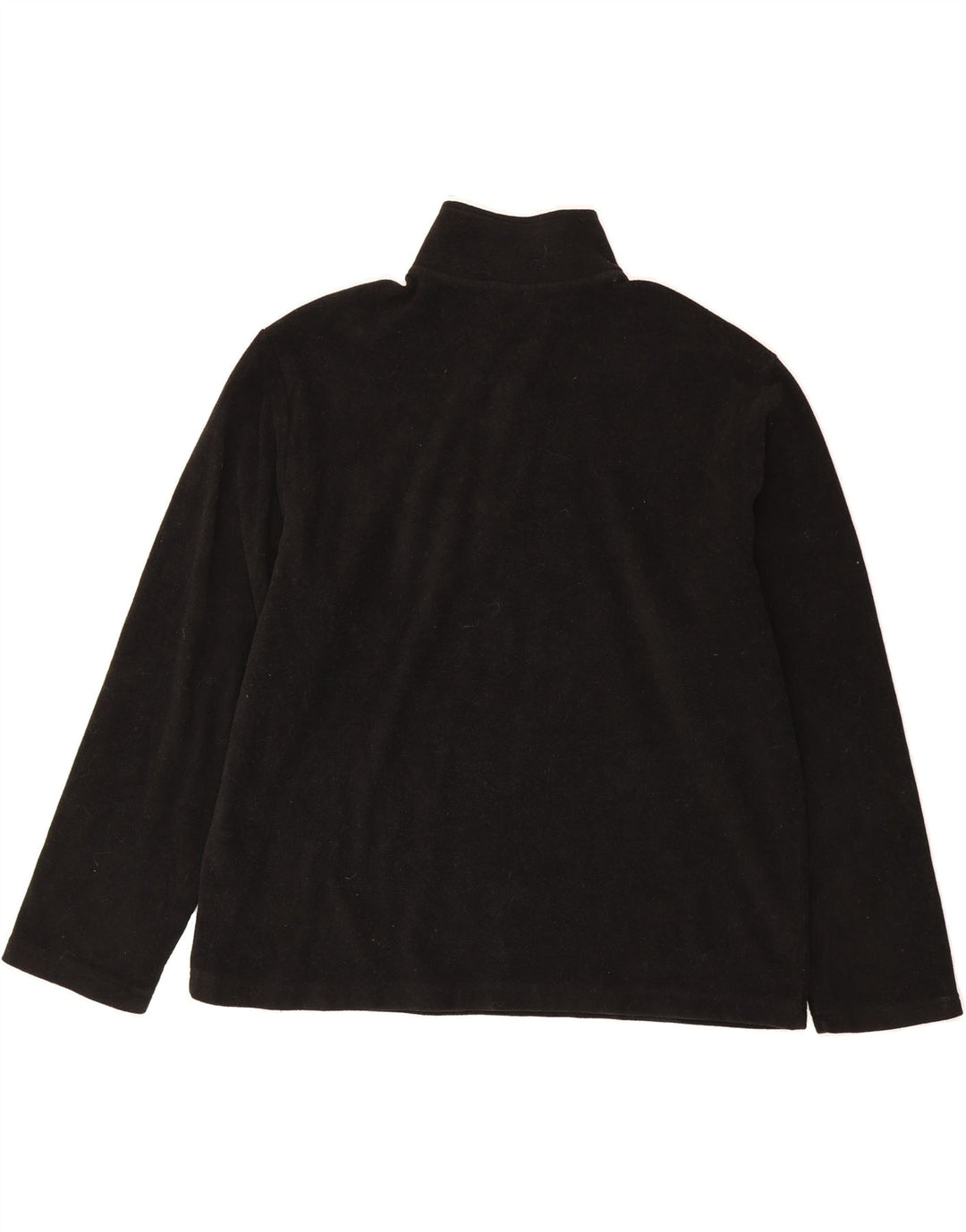 STARTER Womens Oversized Zip Neck Fleece Jumper UK 16 Large Black Vintage Starter and Second-Hand Starter from Messina Hembry 
