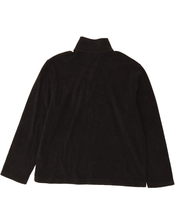 STARTER Womens Oversized Zip Neck Fleece Jumper UK 16 Large Black Vintage Starter and Second-Hand Starter from Messina Hembry 