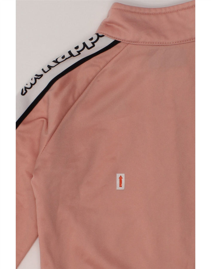 KAPPA Girls Graphic Tracksuit Top Jacket 5-6 Years Pink Polyester | Vintage Kappa | Thrift | Second-Hand Kappa | Used Clothing | Messina Hembry 