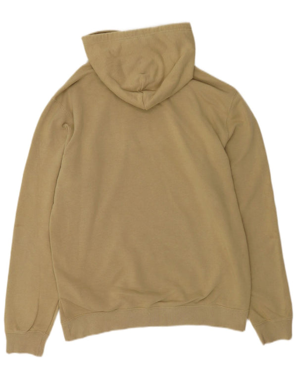Champion Mens Graphic Hoodie Jumper Large Khaki Cotton