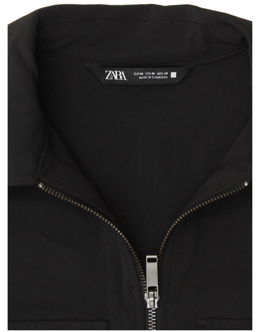 ZARA Mens Shirt Medium Black Polyester