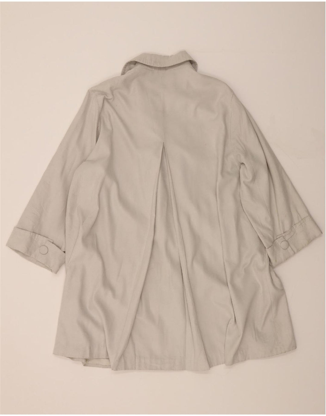 SPORTMAX Womens Oversized Double Breasted Coat UK 14 Large Grey Polyester Vintage Sportmax and Second-Hand Sportmax from Messina Hembry 