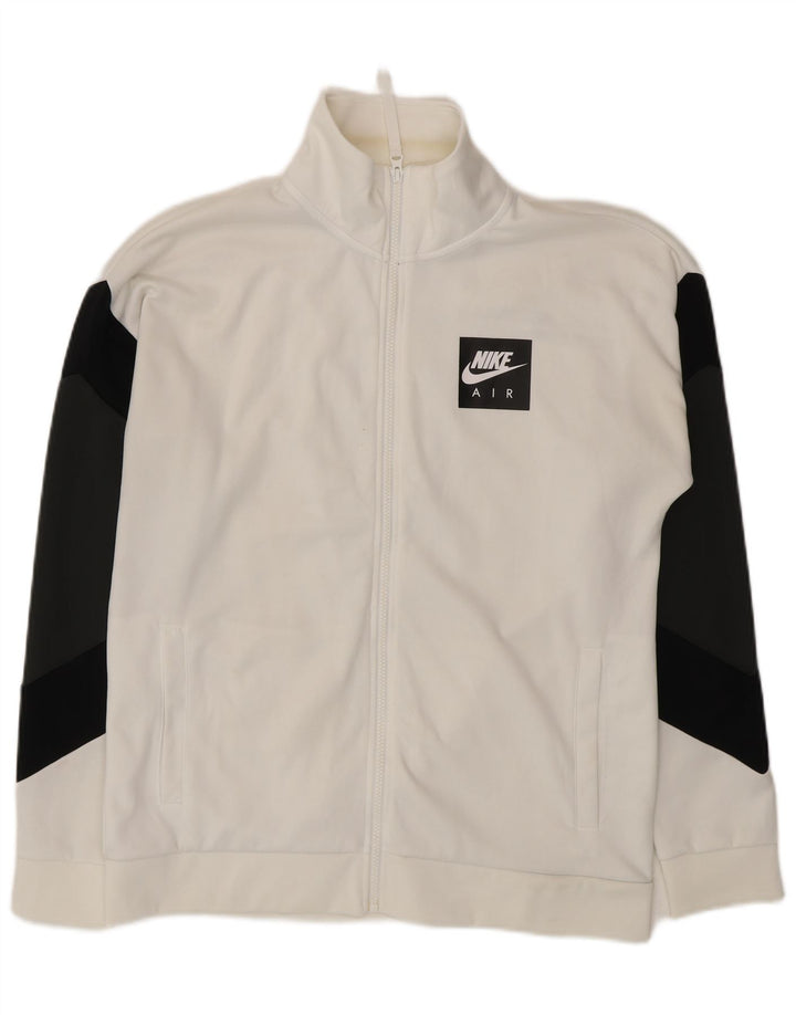 Nike Mens Graphic Tracksuit Top Jacket Medium White Colourblock Polyester