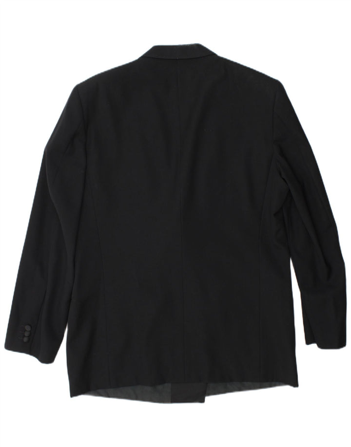 Egon Von Furstenberg Mens UK 40 Large W32 L32 Black Virgin Wool