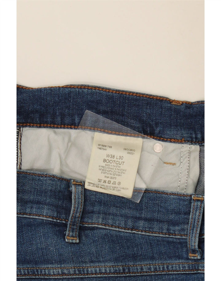 WRANGLER Mens Bootcut Jeans W38 L30 Blue Cotton