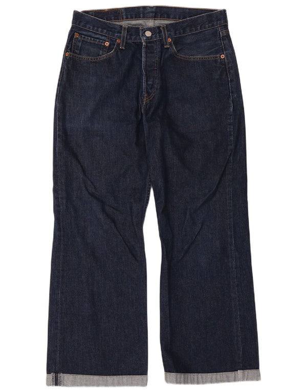 Levi's Mens 527 Bootcut Jeans W32 L27 Navy Blue Cotton