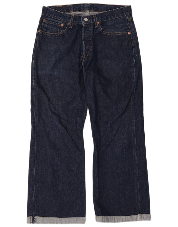 Levi's Mens 527 Bootcut Jeans W32 L27 Navy Blue Cotton