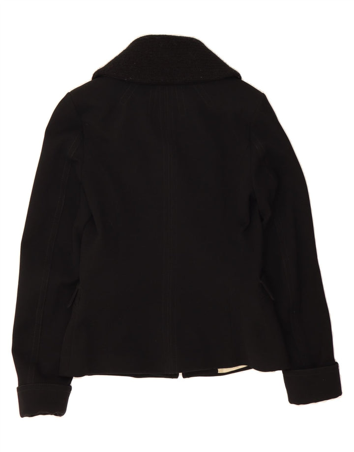 DRYKORN Womens 3 Button Blazer Jacket UK 12 Medium Black Nylon Vintage Drykorn and Second-Hand Drykorn from Messina Hembry 