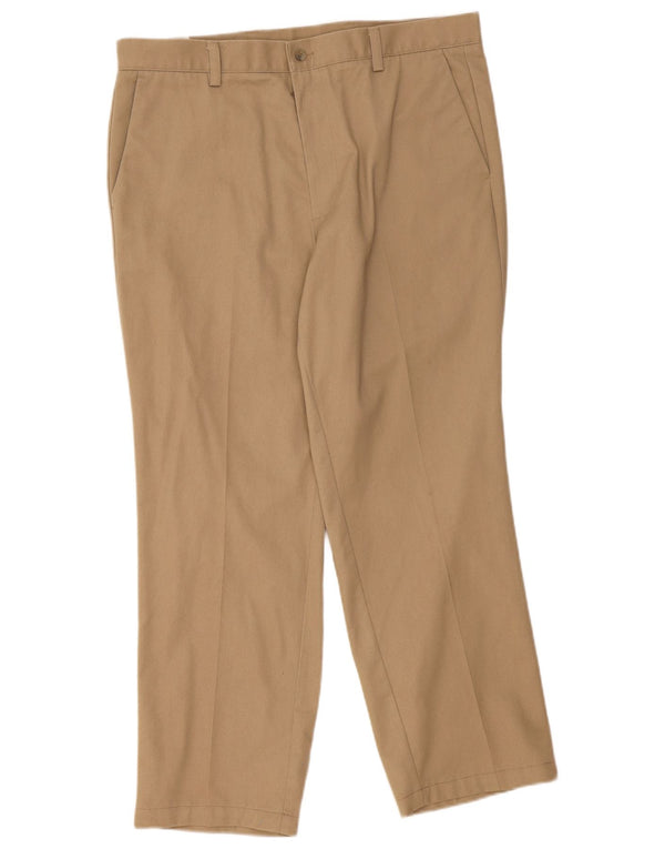 Dockers Mens Classic Fit Chino Trousers W36 L28 Beige Cotton