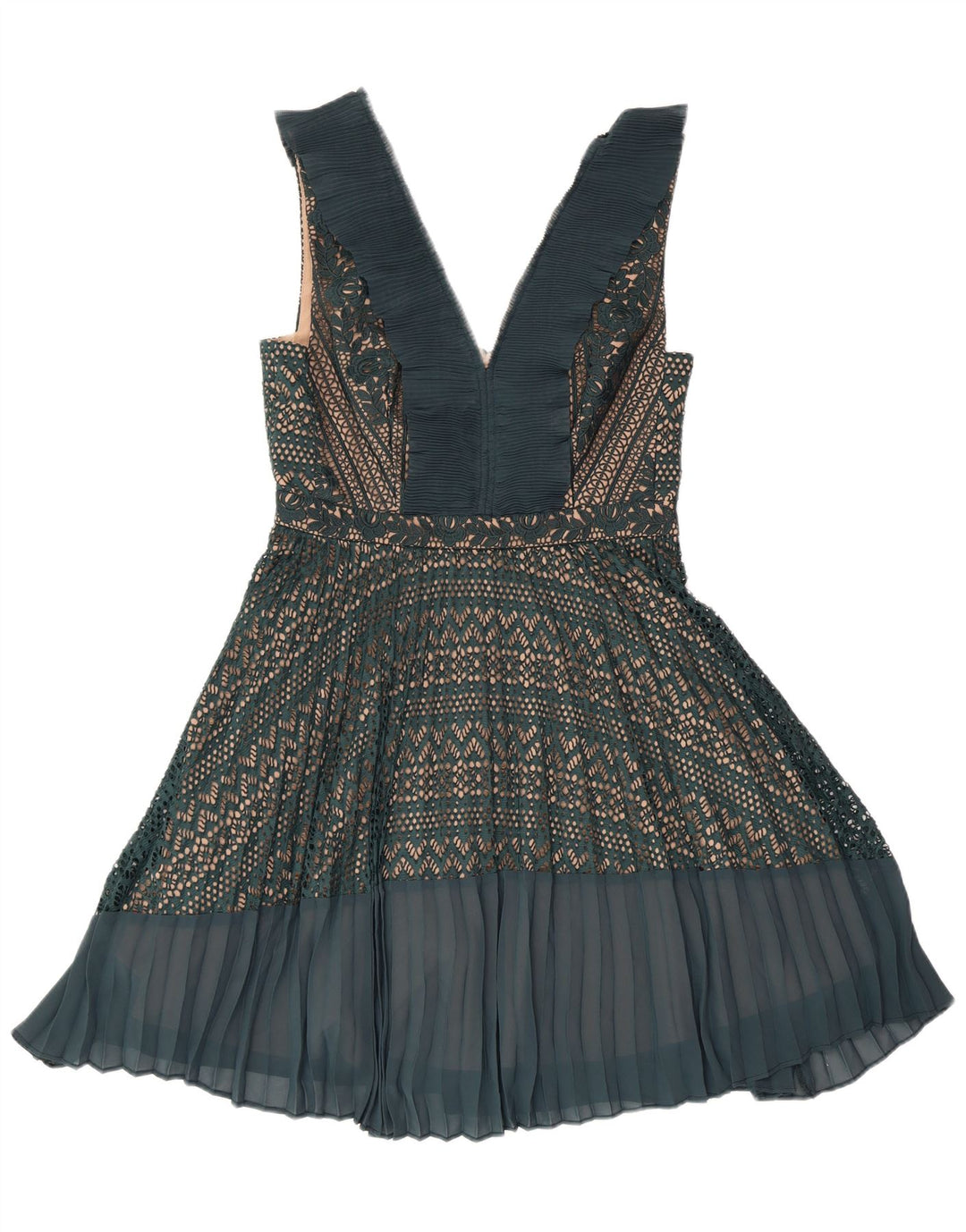 FRENCH CONNECTION Womens Sleeveless A-Line Dress UK 12 Medium  Green