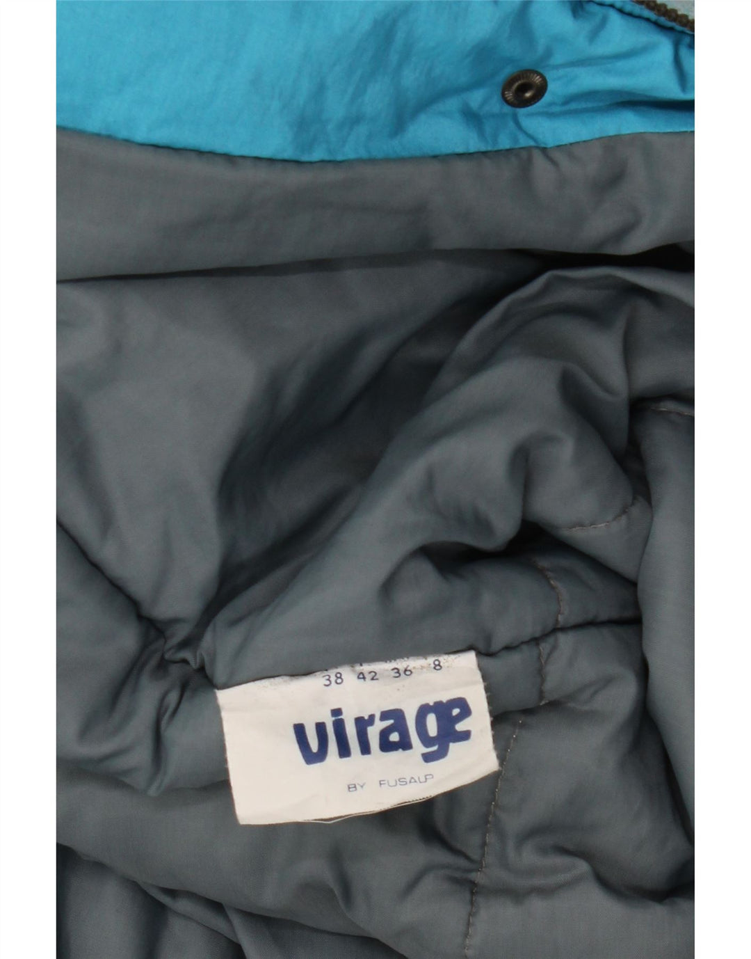 VINTAGE Womens Abstract Pattern Windbreaker Jacket IT 42 Medium Blue