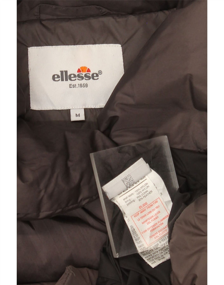 Ellesse Womens Padded Jacket UK 14 Medium Grey Nylon