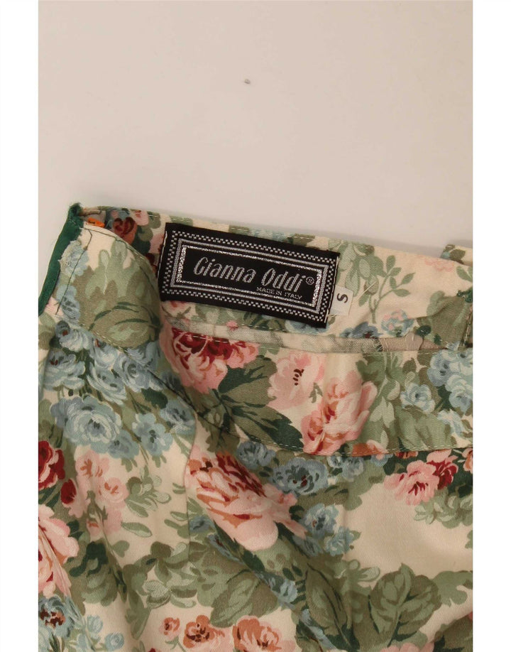 Vintage Womens Mini Skirt Small W26 Multicoloured Floral