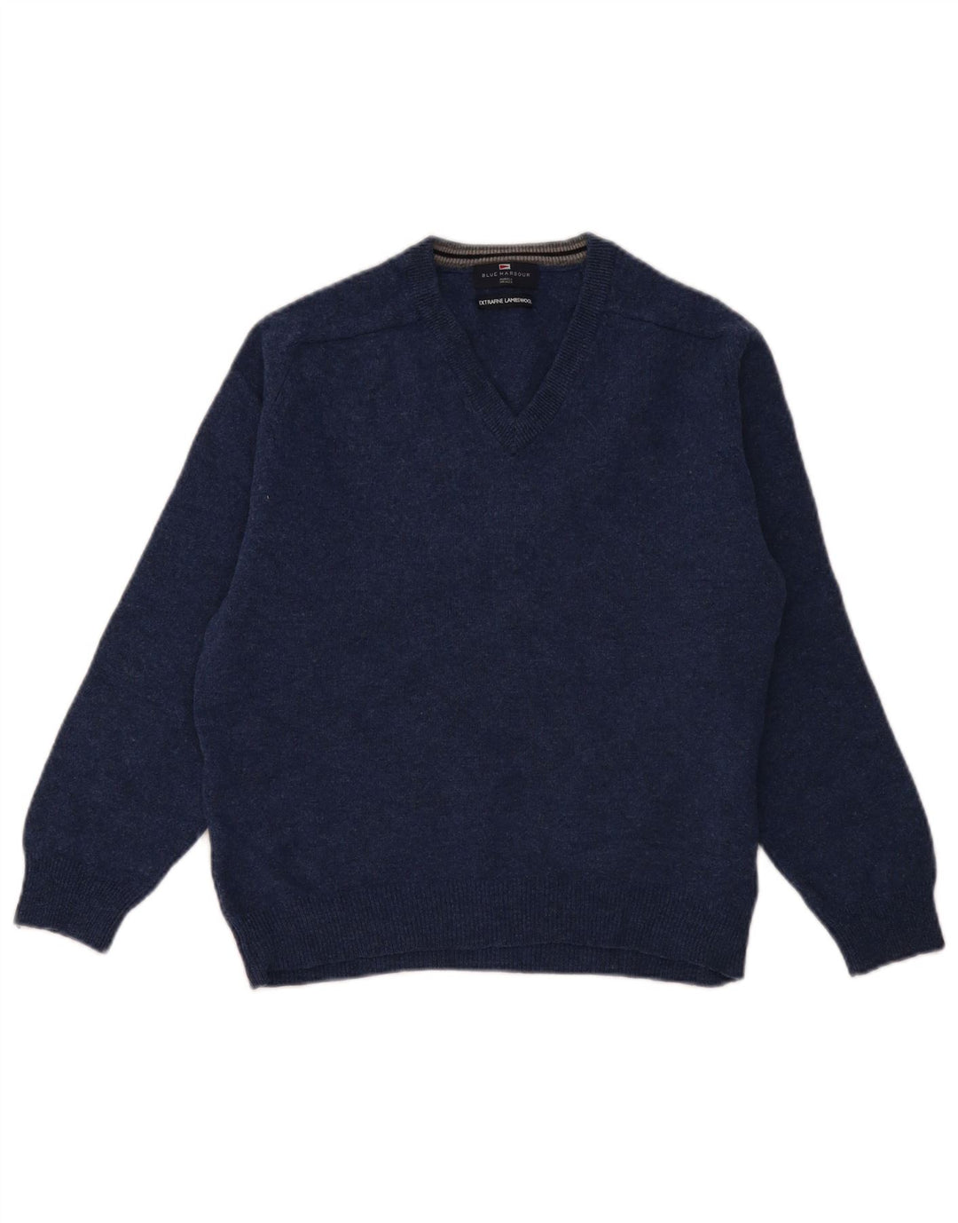 Marks & Spencer Womens V-Neck Jumper Sweater UK 14 Medium Navy Blue