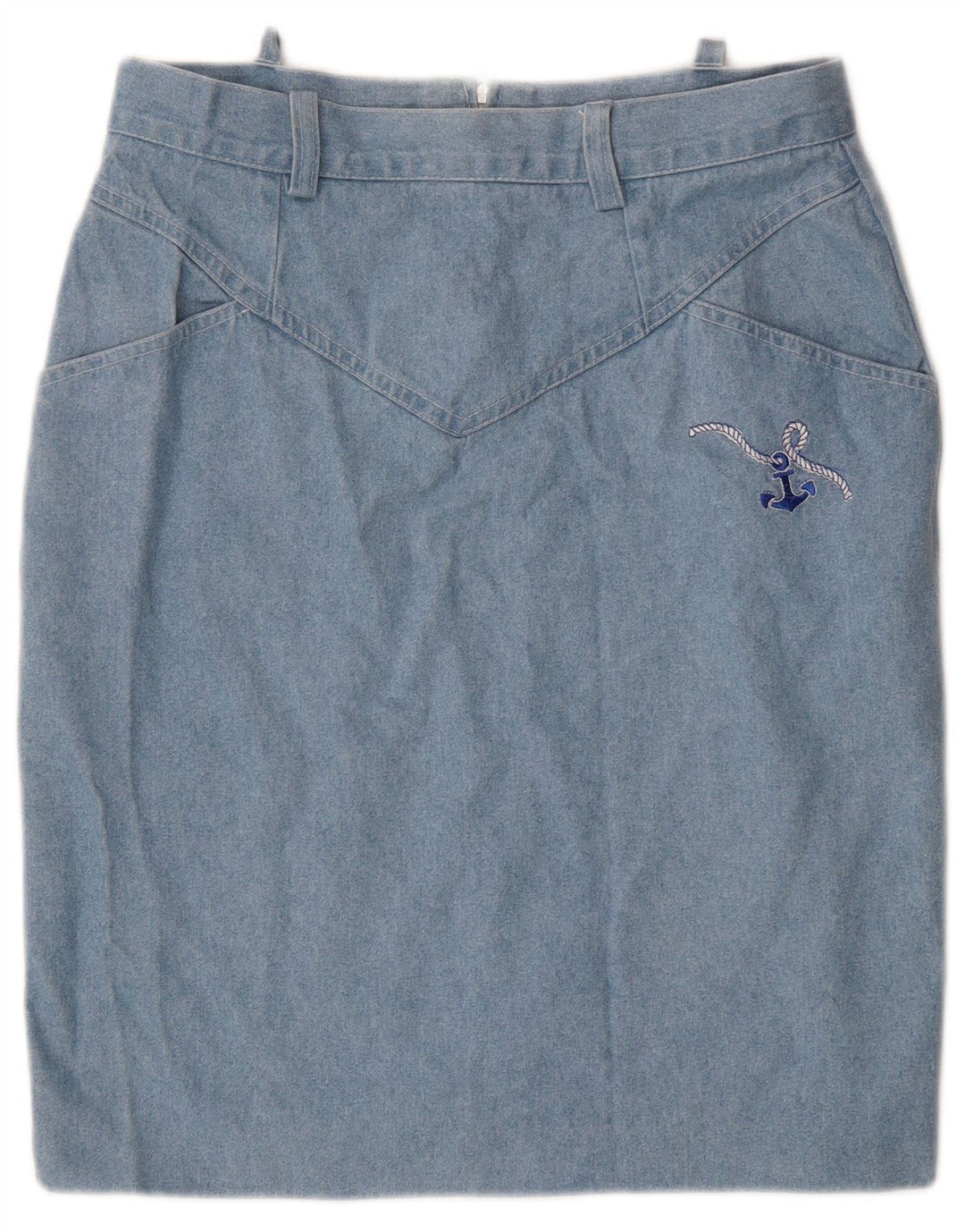 VINTAGE Womens Denim Skirt W30 Medium  Blue