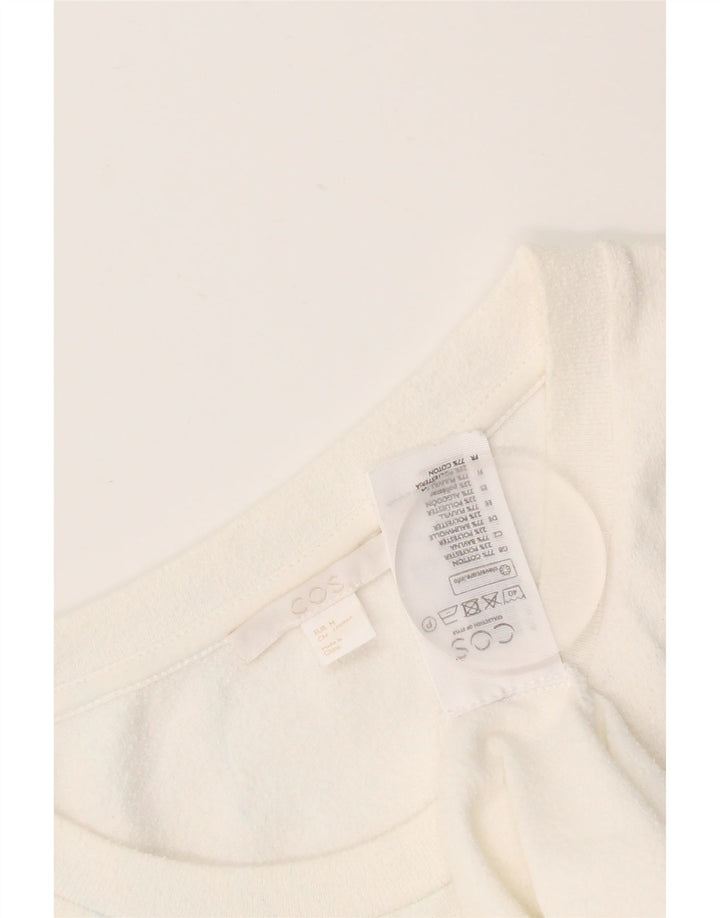 Cos Womens T-Shirt Top UK 14 Medium White Cotton