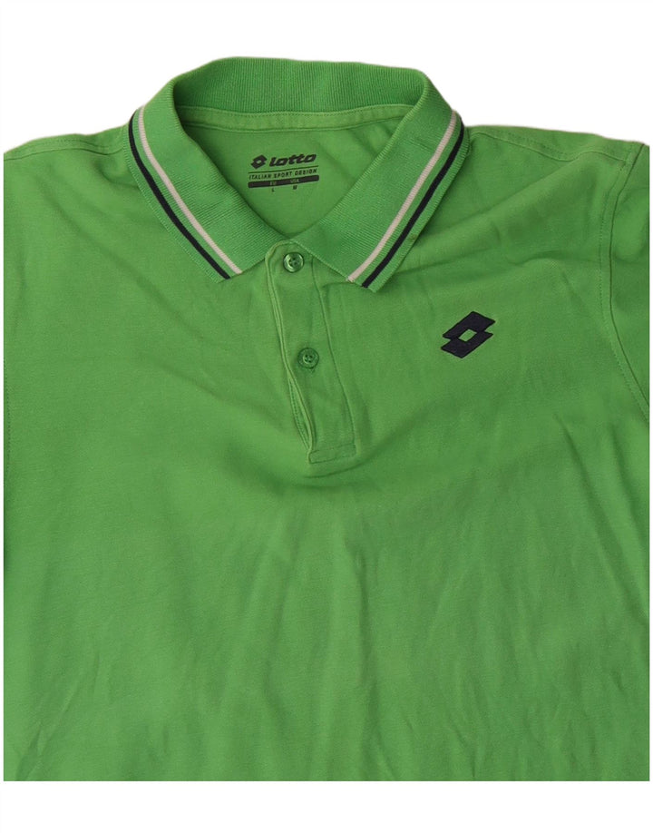 LOTTO Mens Polo Shirt Medium Green