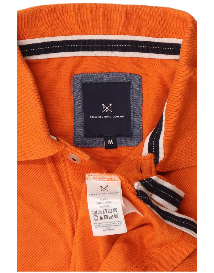 CREW CLOTHING Mens Polo Shirt Medium Orange Cotton