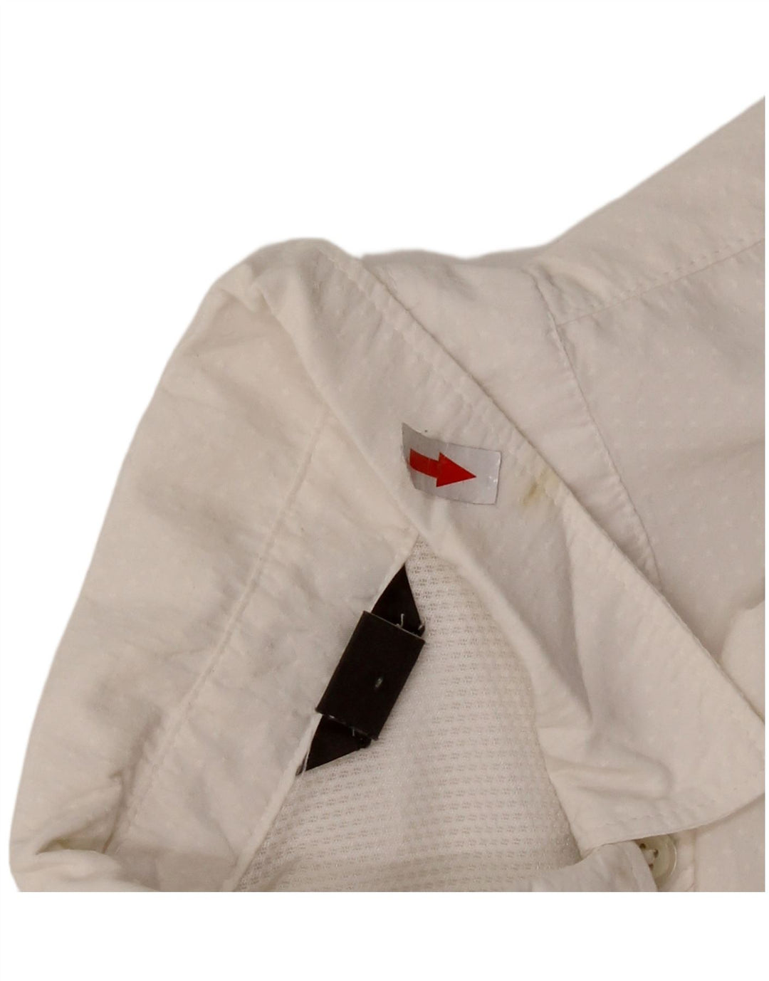 EDDIE BAUER Womens Shirt Blouse UK 10 Small White Spotted Nylon