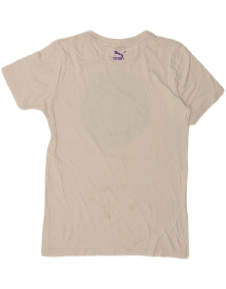 Puma Mens Graphic T-Shirt Top Small White
