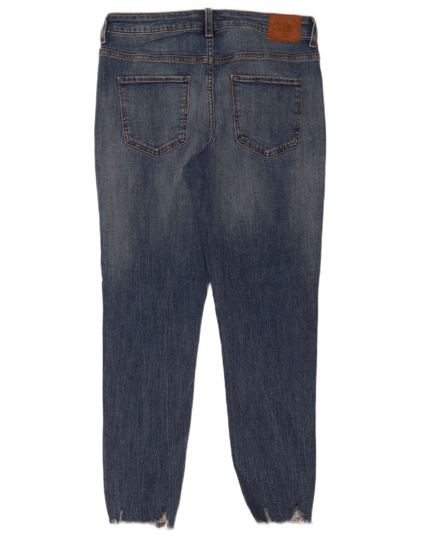 Zara Womens Distressed Skinny Jeans EU 40 Medium W30 L27 Blue Cotton