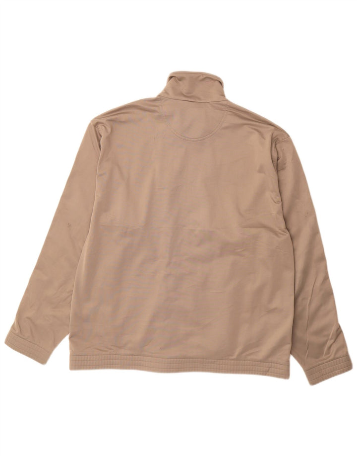Lotto Mens Tracksuit Top Jacket Large Beige Polyester