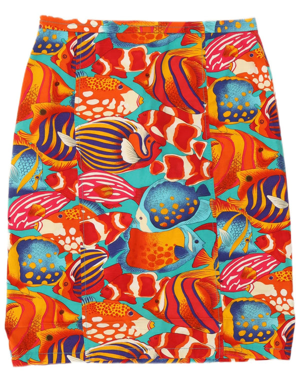Max Mara Womens Straight Skirt UK 14 Large W32 Multicoloured Animal Print