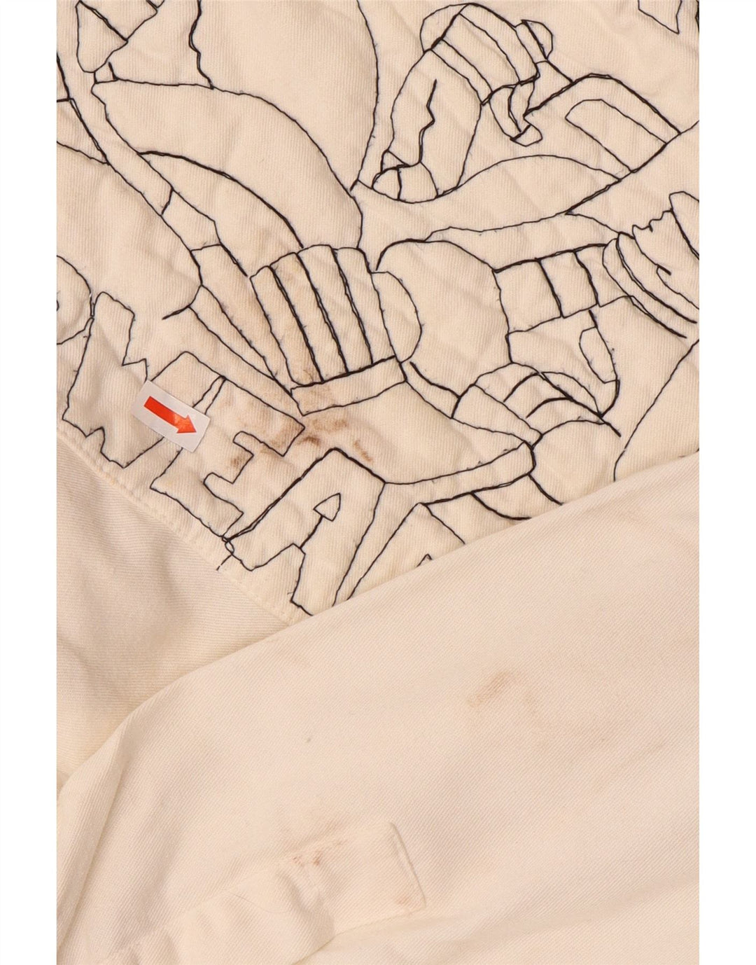 Vintage Mens Graphic Shirt Large White Cotton