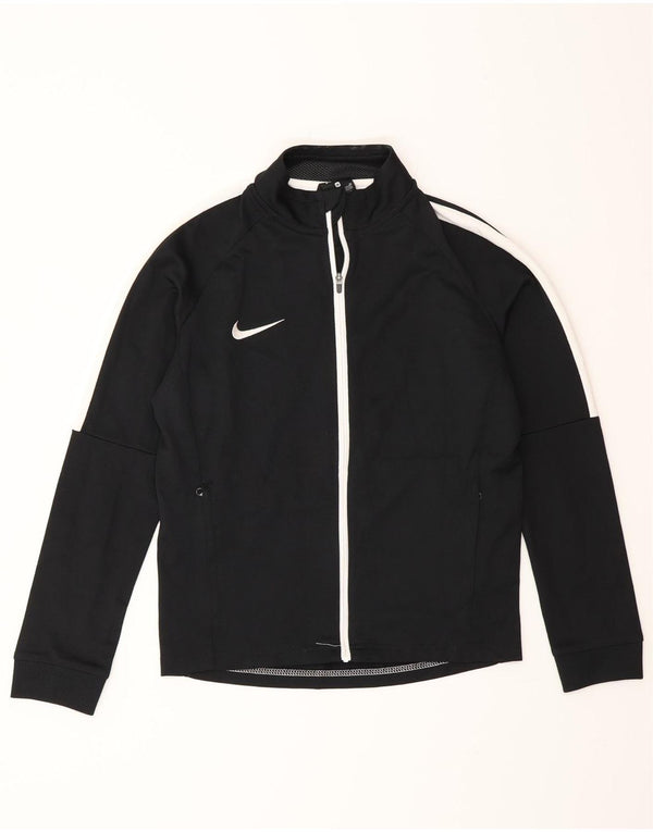 Nike Boys Dri Fit Tracksuit Top Jacket 10-11 Years Medium Black Colourblock