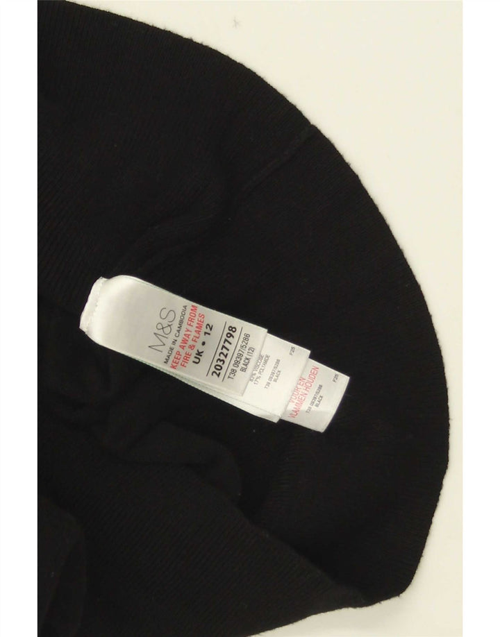 Marks & Spencer Womens Cardigan Sweater UK 12 Medium Black Viscose