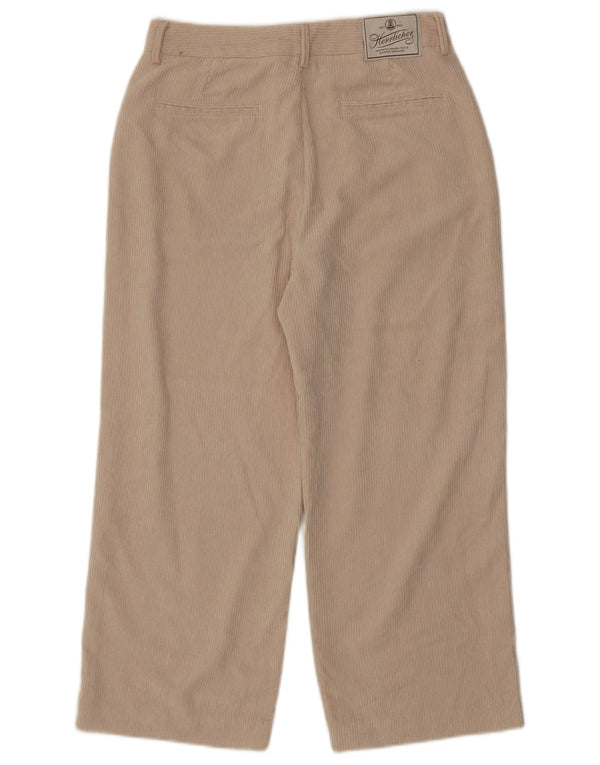 Herrlicher Womens Crop Straight Corduroy Trousers W27 L24 Beige Polyester