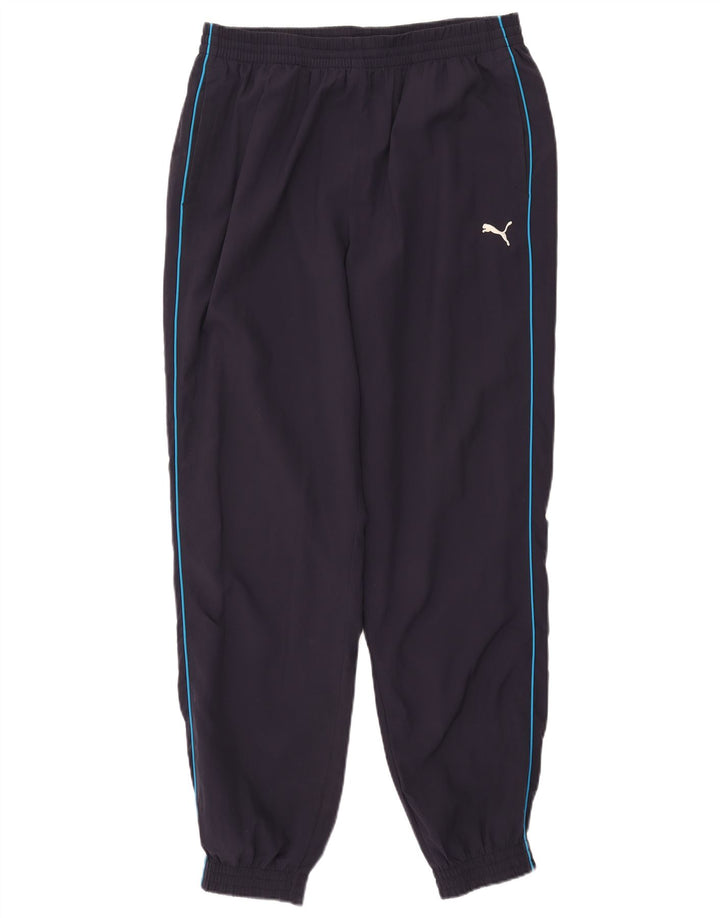 PUMA Mens Tracksuit Trousers Joggers Large  Navy Blue Polyester