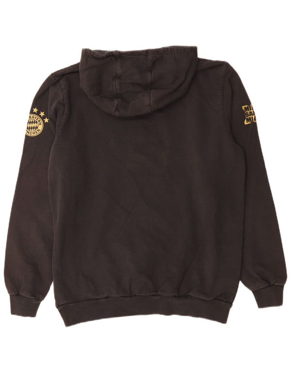 Adidas Mens FC Bayern Munchen Graphic Hoodie Jumper Large Black Cotton