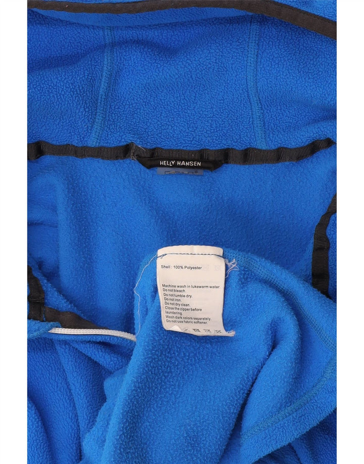 Helly Hansen Womens Hooded Fleece Jacket UK 14 Medium Blue Polyester