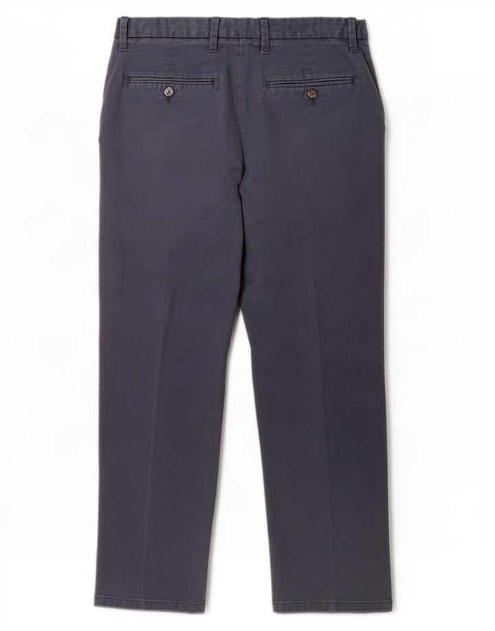 Marks & Spencer Mens Straight Regular Chino Trousers W32 L29 Navy Blue