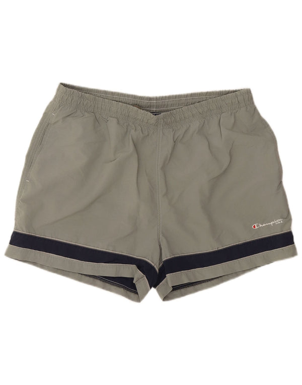 Champion Mens Swimming Shorts 2XL Grey Colourblock Polyamide
