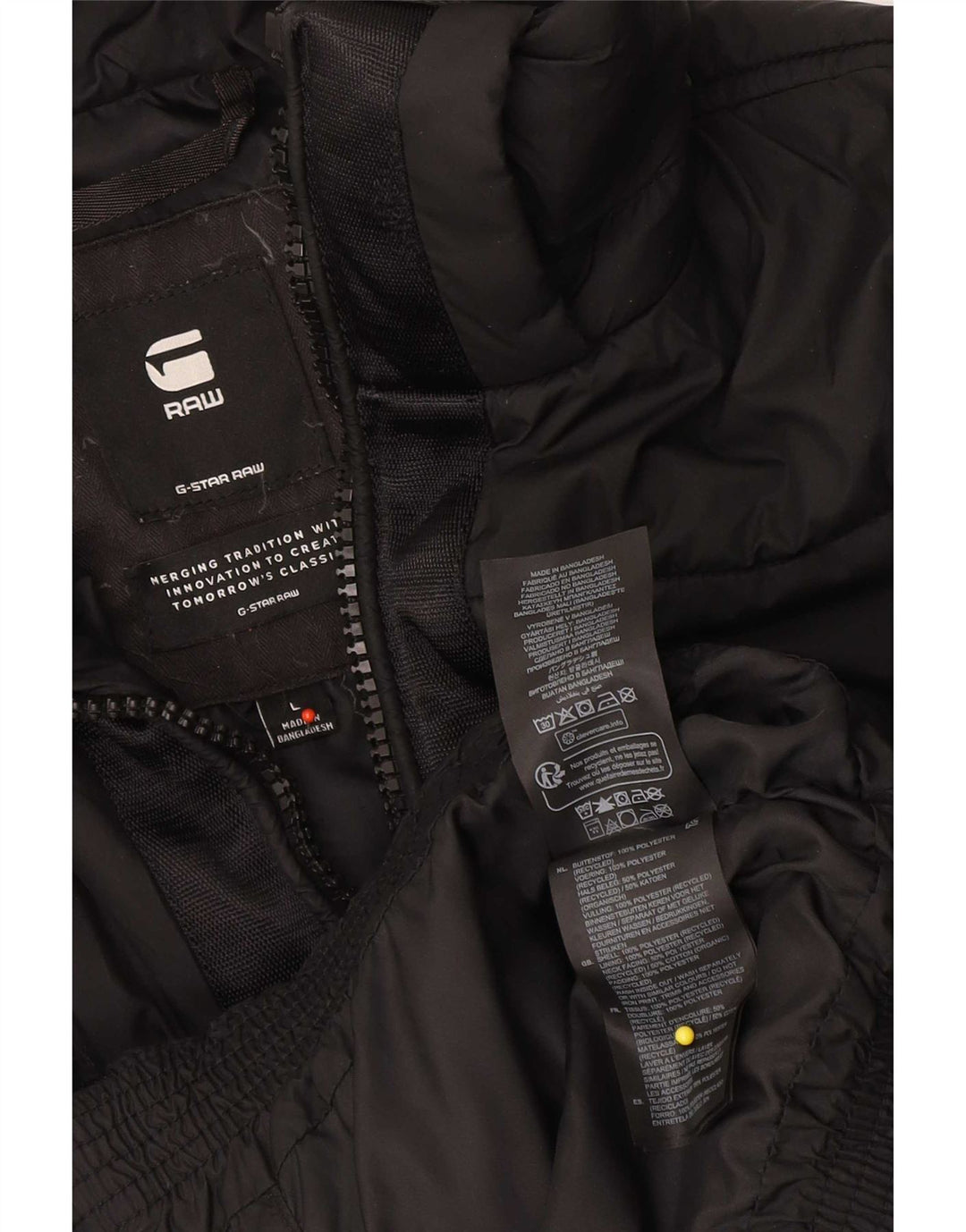 G-Star Womens Padded Jacket UK 16 Large Black Polyester