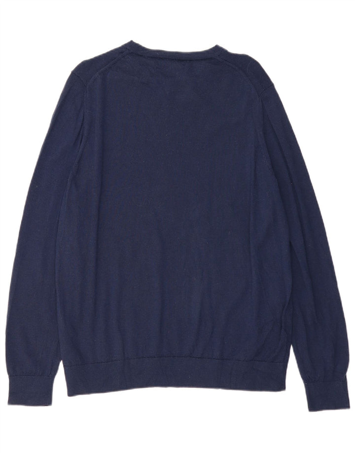 MARKS & SPENCER Womens Boat Neck Jumper Sweater UK 18 XL Navy Blue