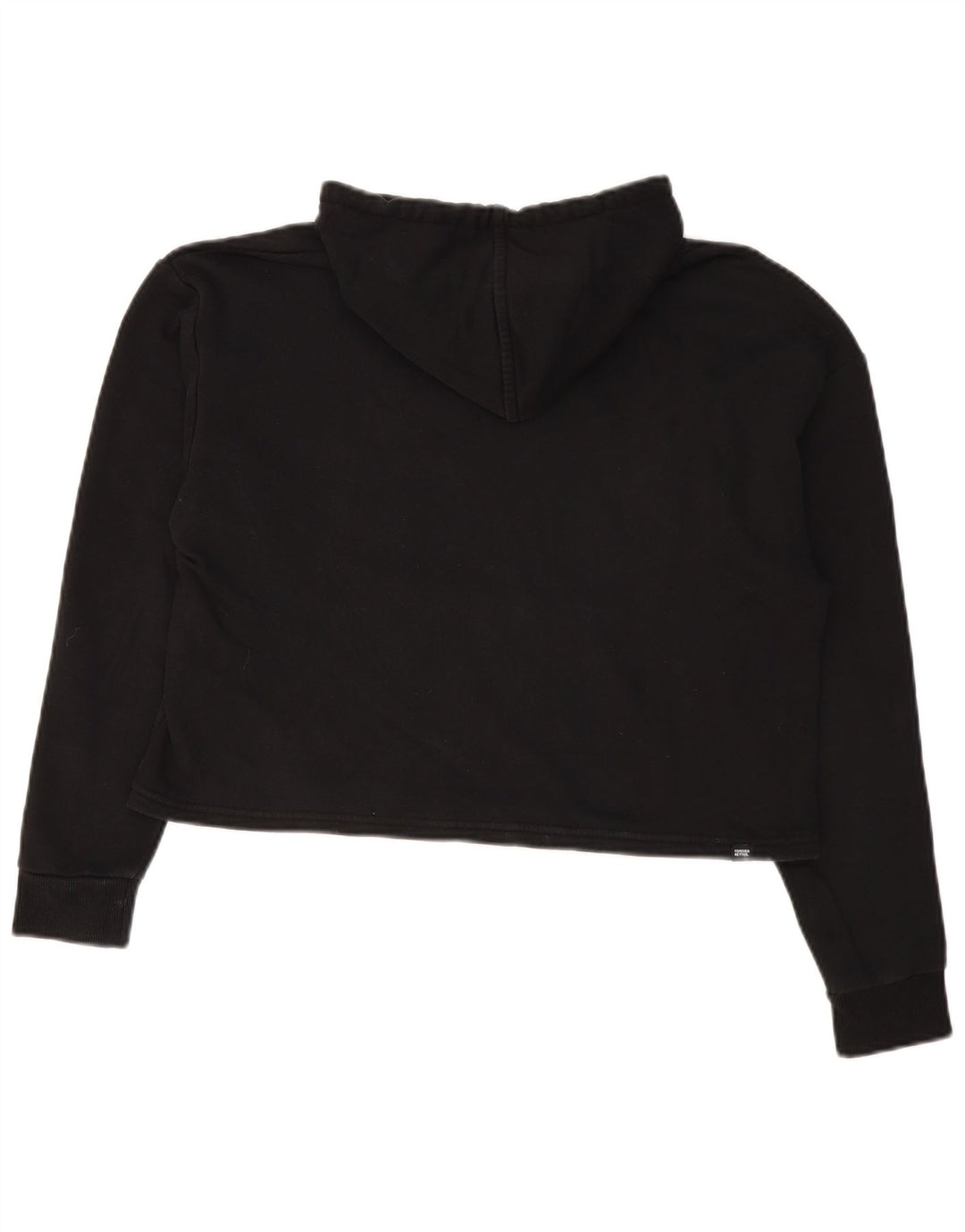 Puma Womens Oversized Crop Graphic Hoodie Jumper UK 10 Small Black