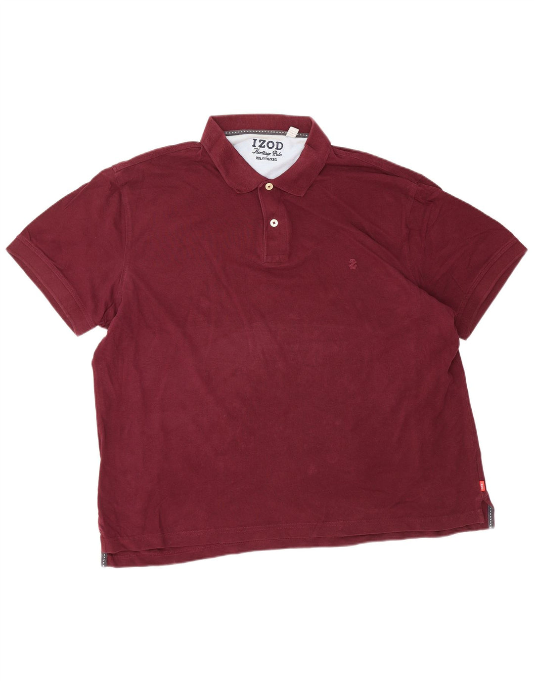 IZOD Mens Herritage Fit Polo Shirt 2XL Burgundy