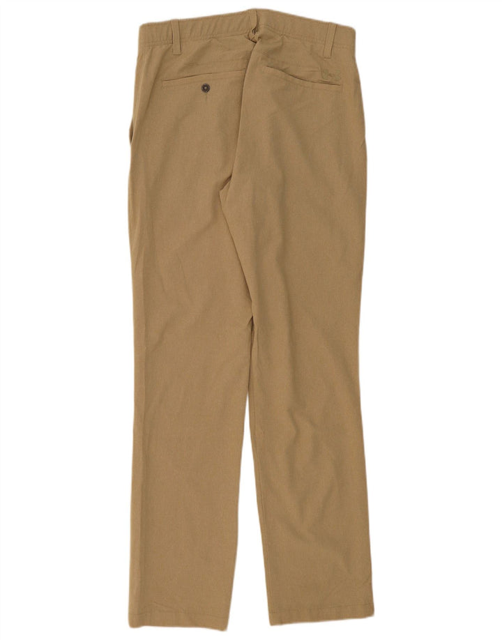 UNDER ARMOUR Mens Straight Chino Trousers W32 L32 Beige Polyester