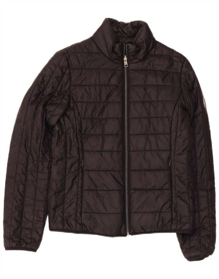 Calvin Klein Jeans Womens Reversible Jacket UK 14 Medium Black Polyamide