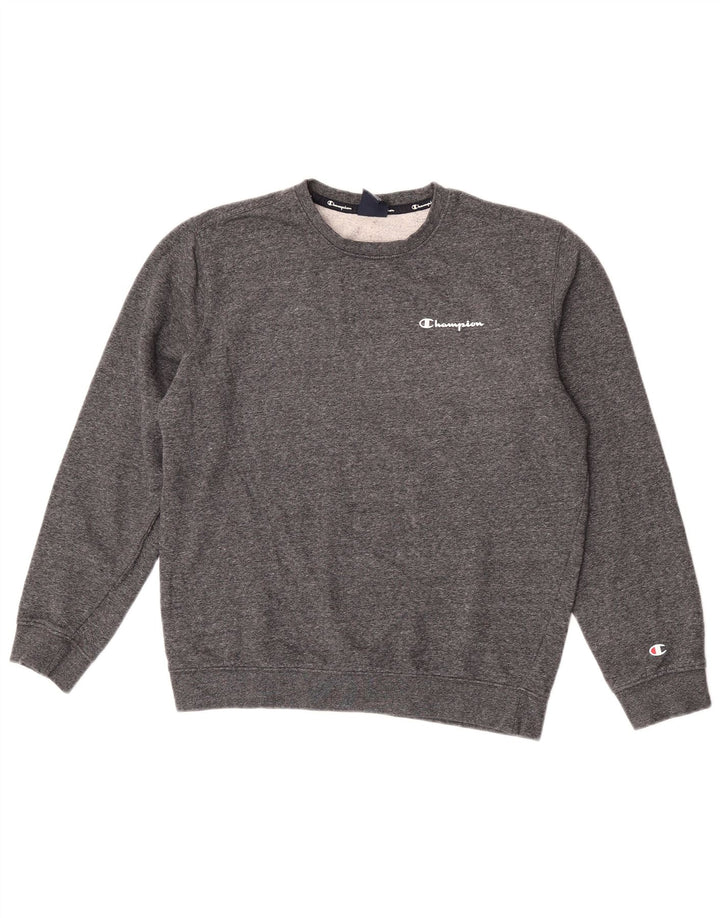 Champion Mens Sweatshirt Jumper Medium Grey Flecked